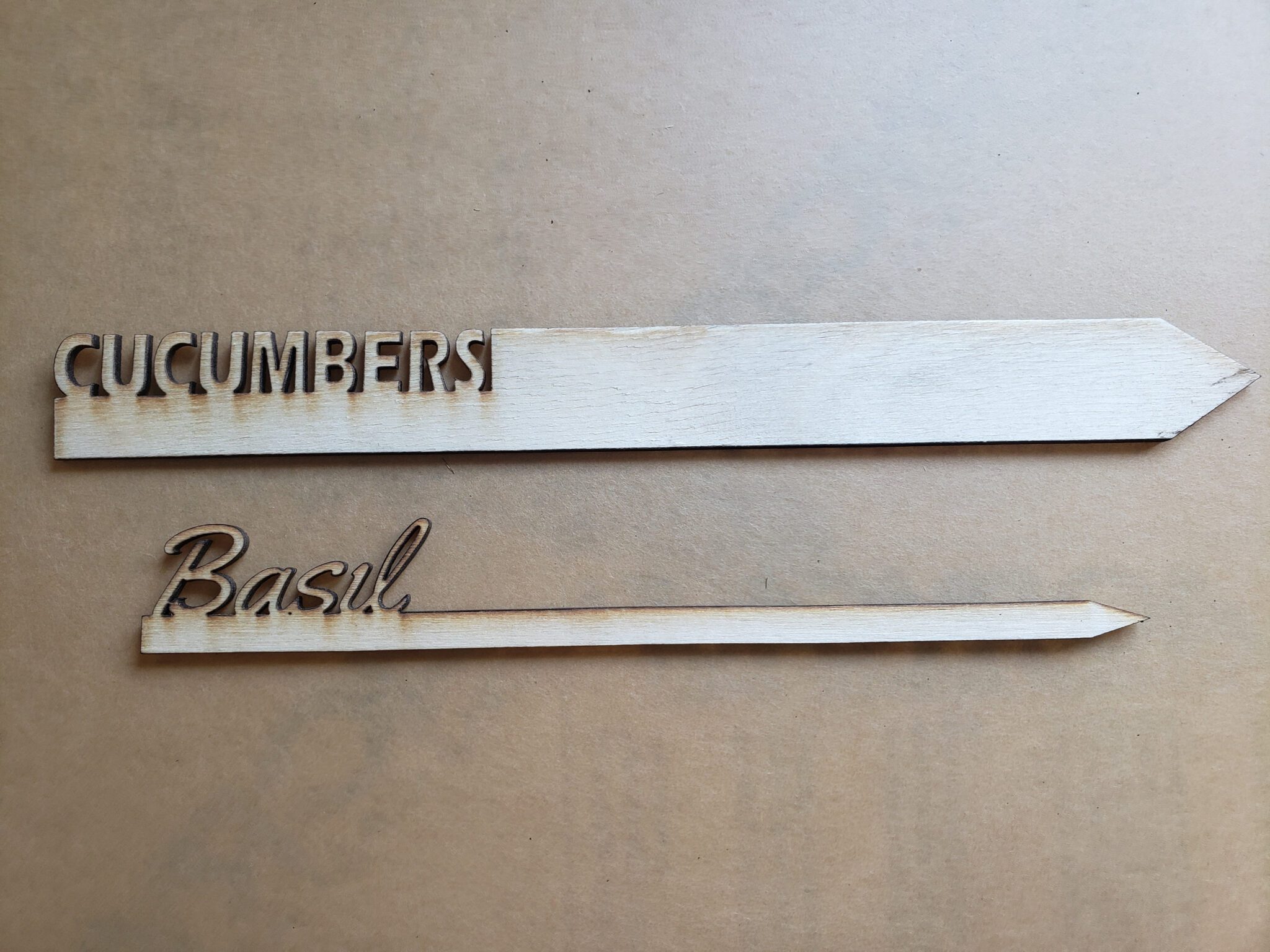 Engraved plant labels and stakes