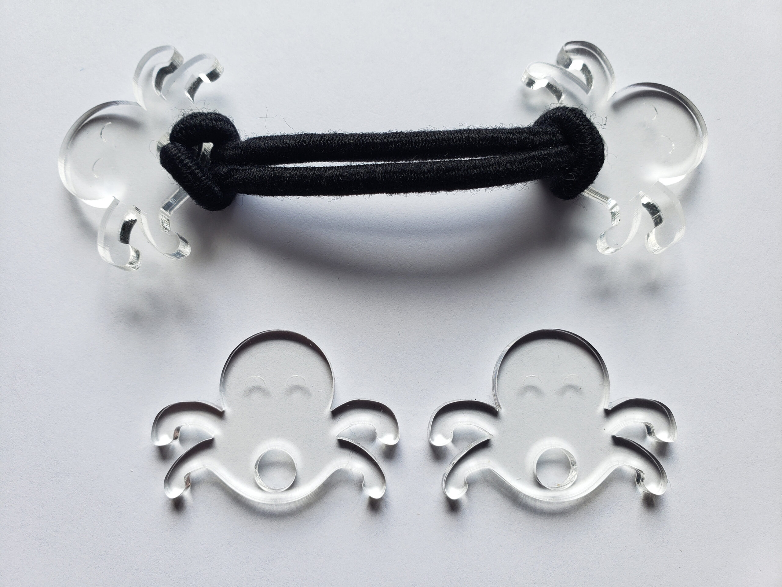 Cute Face Mask Ear Saver, Octopus Hair Tie Acrylic Extender, Elastic Mask Hook, Acrylic - Protect Medical / Emergency Workers