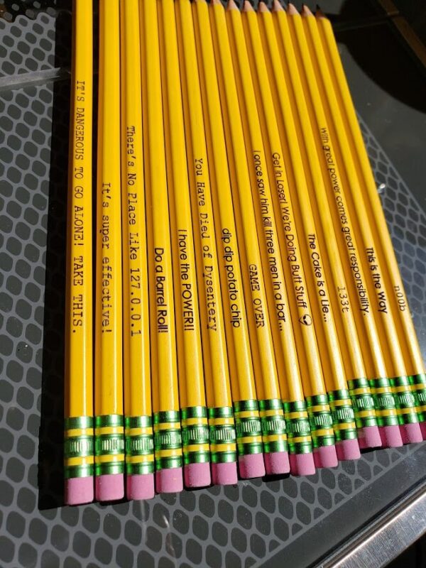 Geeky Engraved Pencil - Ticonderoga #2 Pencils, School Pencils, Geek Present, Geeky Gift Idea, Kid Pencils, Gamer Nostalgia, Wedding Present - Image 4