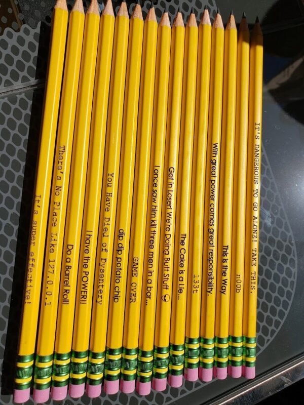 Geeky Engraved Pencil - Ticonderoga #2 Pencils, School Pencils, Geek Present, Geeky Gift Idea, Kid Pencils, Gamer Nostalgia, Wedding Present - Image 3