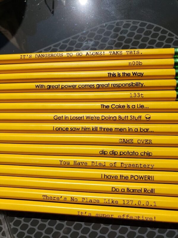 Geeky Engraved Pencil - Ticonderoga #2 Pencils, School Pencils, Geek Present, Geeky Gift Idea, Kid Pencils, Gamer Nostalgia, Wedding Present - Image 2