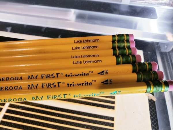 Personalized Young Kid Pencil, Custom Large Ticonderoga My First Tri-Write #2 Pencils, Little Kid Engraved Pencil, Beginner Pencil
