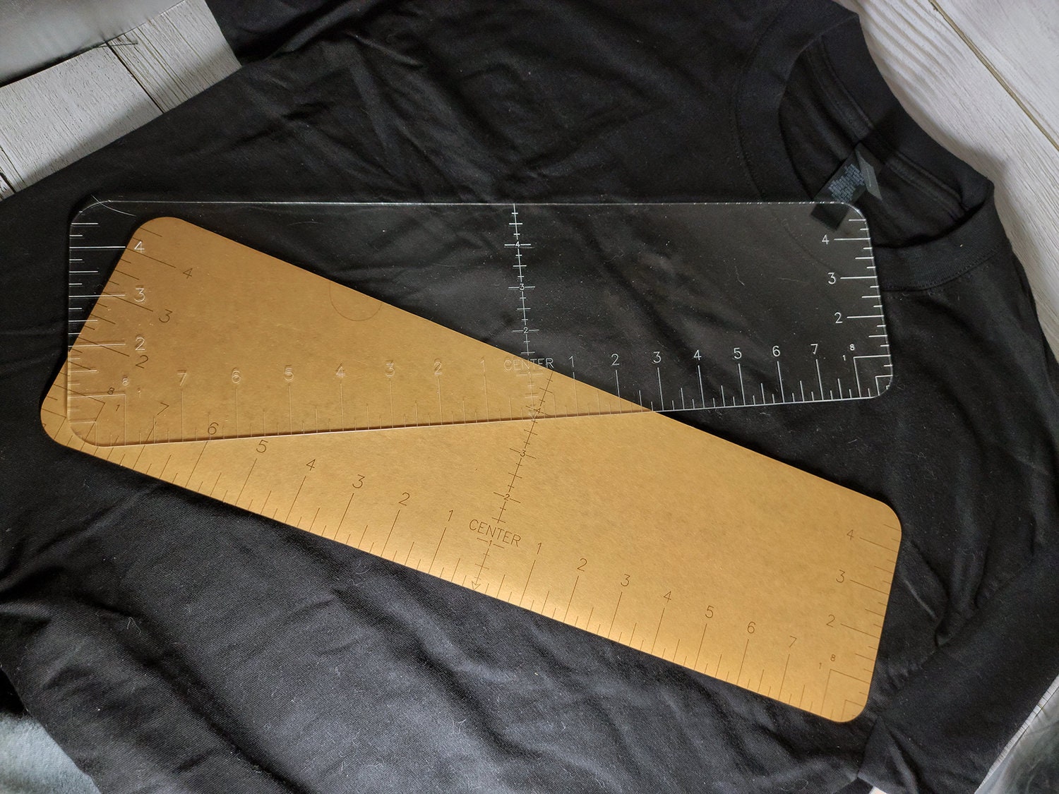 Acrylic Clear Ruler, 18" Centering Tool, Decal Guide, Quilting Ruler, Sublimation Ruler, Vinyl TShirt Alignment, Crafter Tool, Center Ruler - Image 4