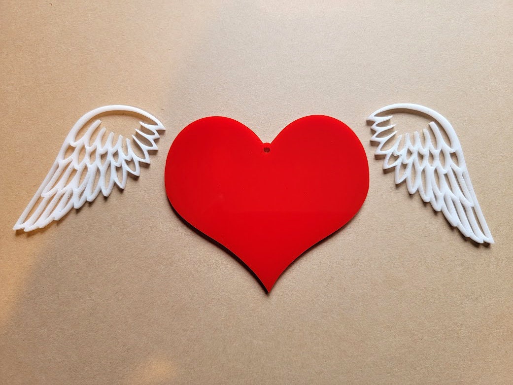 Wholesale Acrylic Wings, Acrylic Angel Wing Blank, Rose Gold Wings, Hanging Crafter DIY, Christmas Ornament, Mirror Acrylic Memorial Angel - Image 8