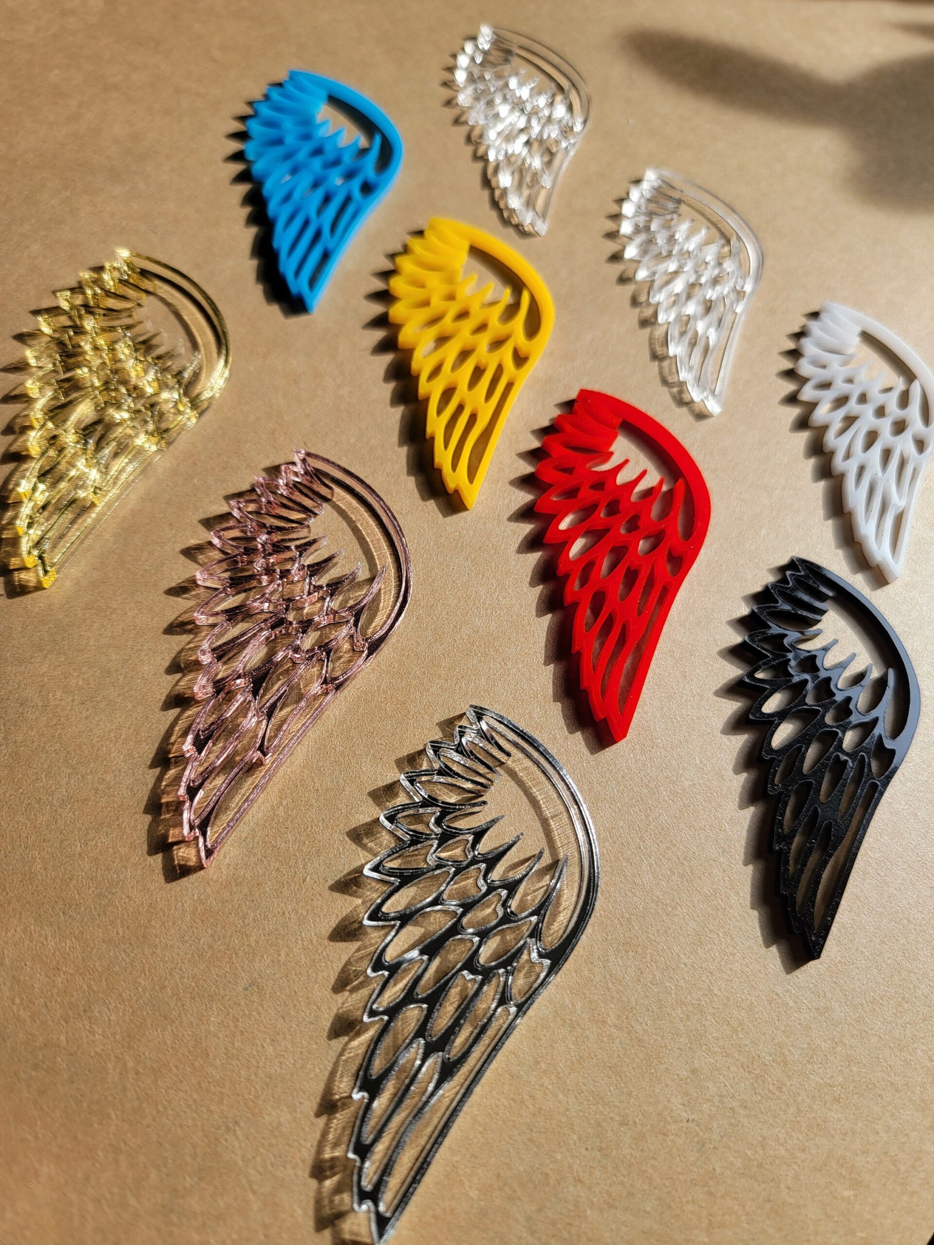Wholesale Acrylic Wings, Acrylic Angel Wing Blank, Rose Gold Wings, Hanging Crafter DIY, Christmas Ornament, Mirror Acrylic Memorial Angel - Image 3