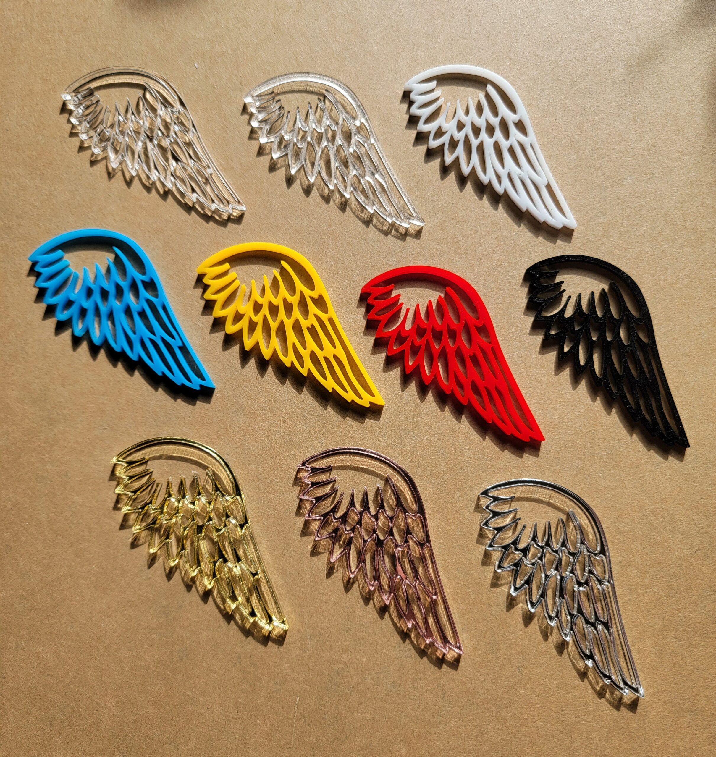 Wholesale Acrylic Wings, Acrylic Angel Wing Blank, Rose Gold Wings, Hanging Crafter DIY, Christmas Ornament, Mirror Acrylic Memorial Angel - Image 2