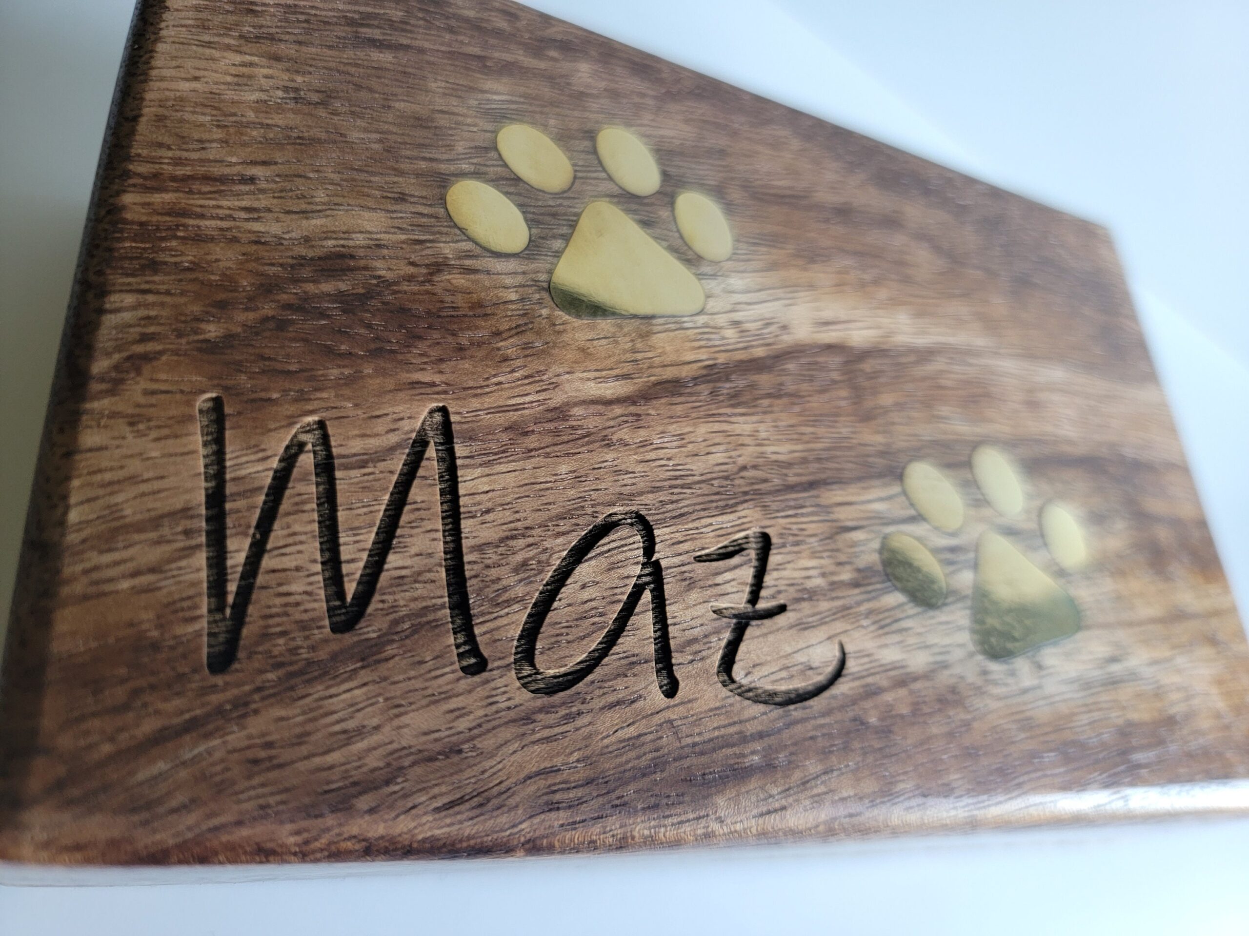 Personalized Pet Keepsake Wood Box, Pet Memorial Remains Box, Cremation Cat Ashes, Urn Box Dog Ashes, Custom Funeral Box, Rainbow Bridge Box - Image 2