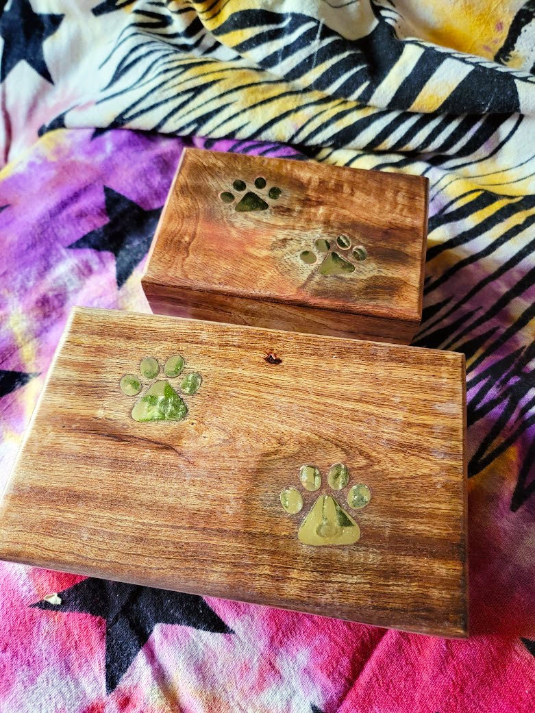 Personalized Pet Keepsake Wood Box, Pet Memorial Remains Box, Cremation Cat Ashes, Urn Box Dog Ashes, Custom Funeral Box, Rainbow Bridge Box - Image 5