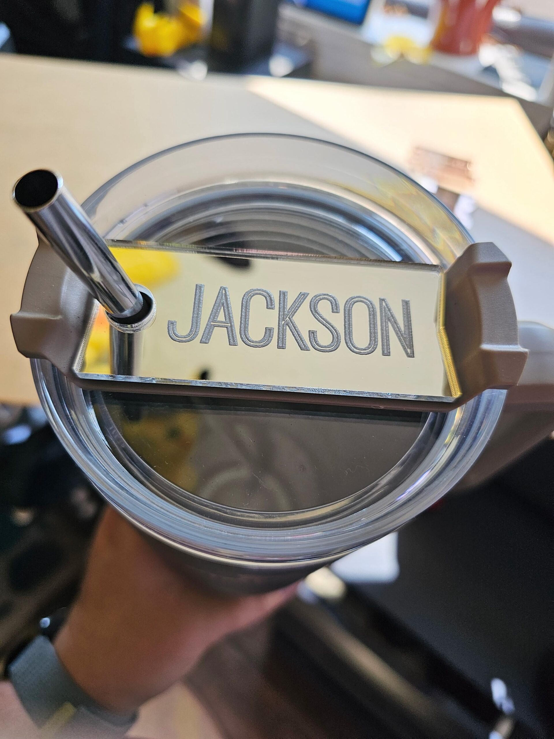 Personalize Stanley Name Plate, Custom Mirror Acrylic Tumbler Topper, Cup Name Tag, Personalised Quencher Accessories, 14/20/30/40oz Lid Top - Image 4