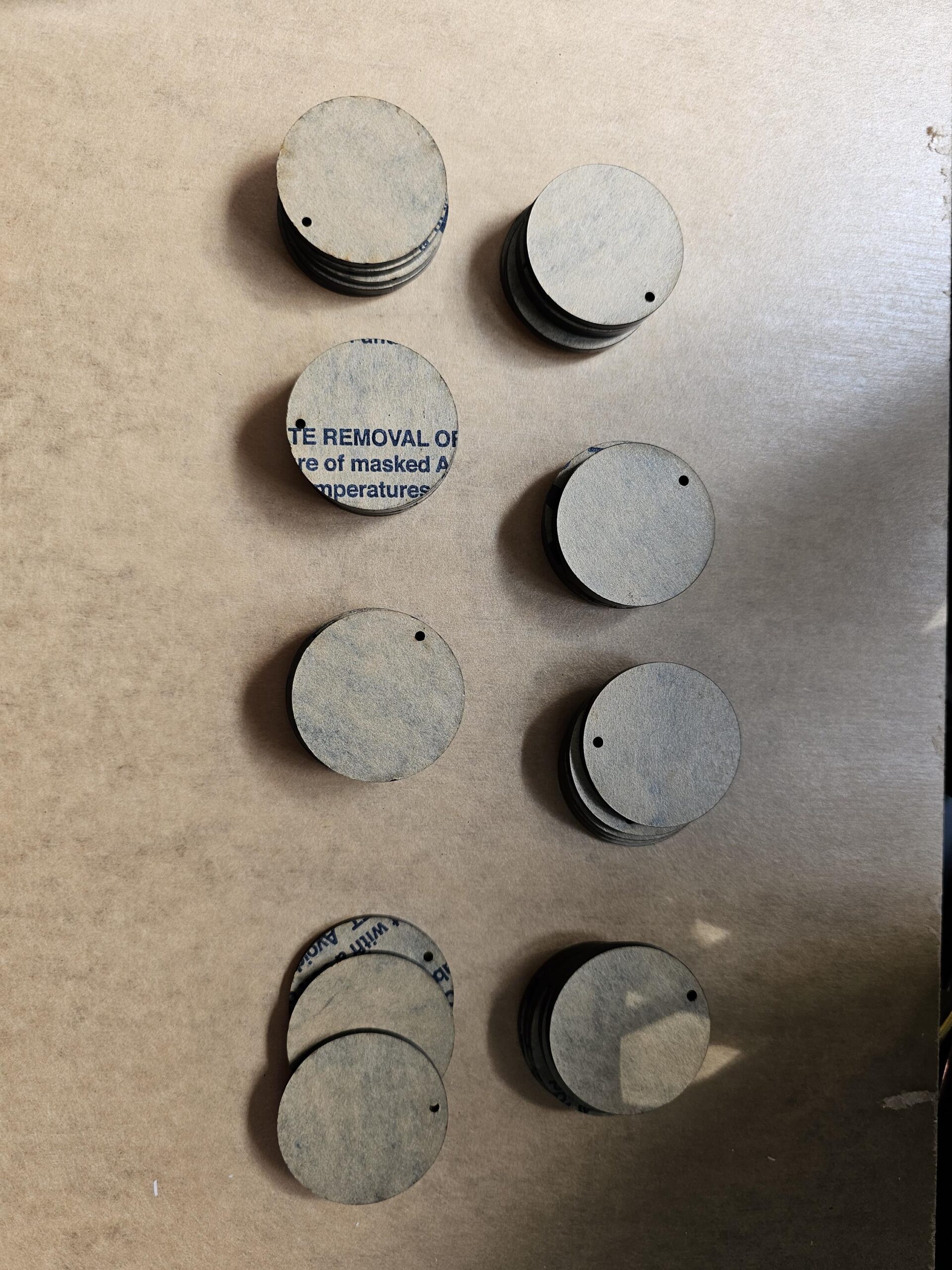 36x Black Acrylic Circle Blanks w/ hole, Custom Keychain Blank, Cast Acrylic Badge Reel, Personalize DIY, Sublimation Plastic, Craft Supply - Image 4
