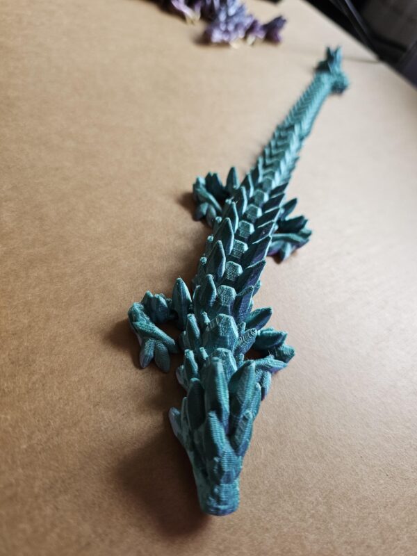 Articulated Gemstone Dragon, Fidget Toy, Children Gift, Desk Stress Decor, 3D Printed Rainbow Animal, Kid Birthday Present, Cinderwing3D - Image 9