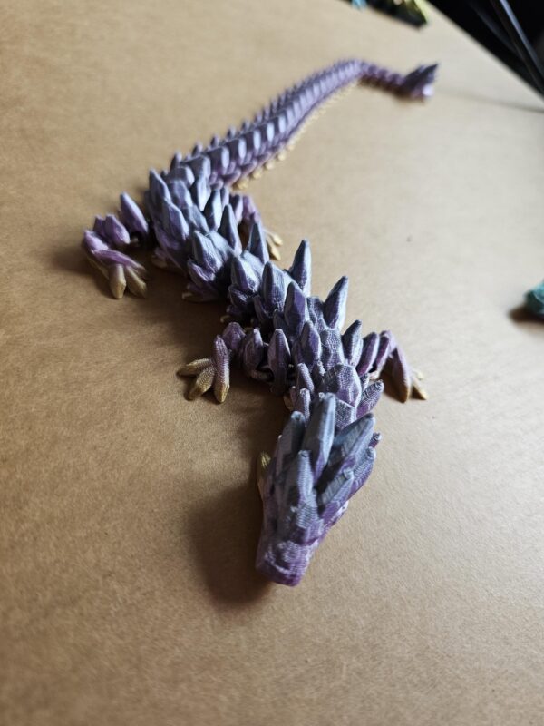 Articulated Gemstone Dragon, Fidget Toy, Children Gift, Desk Stress Decor, 3D Printed Rainbow Animal, Kid Birthday Present, Cinderwing3D - Image 8