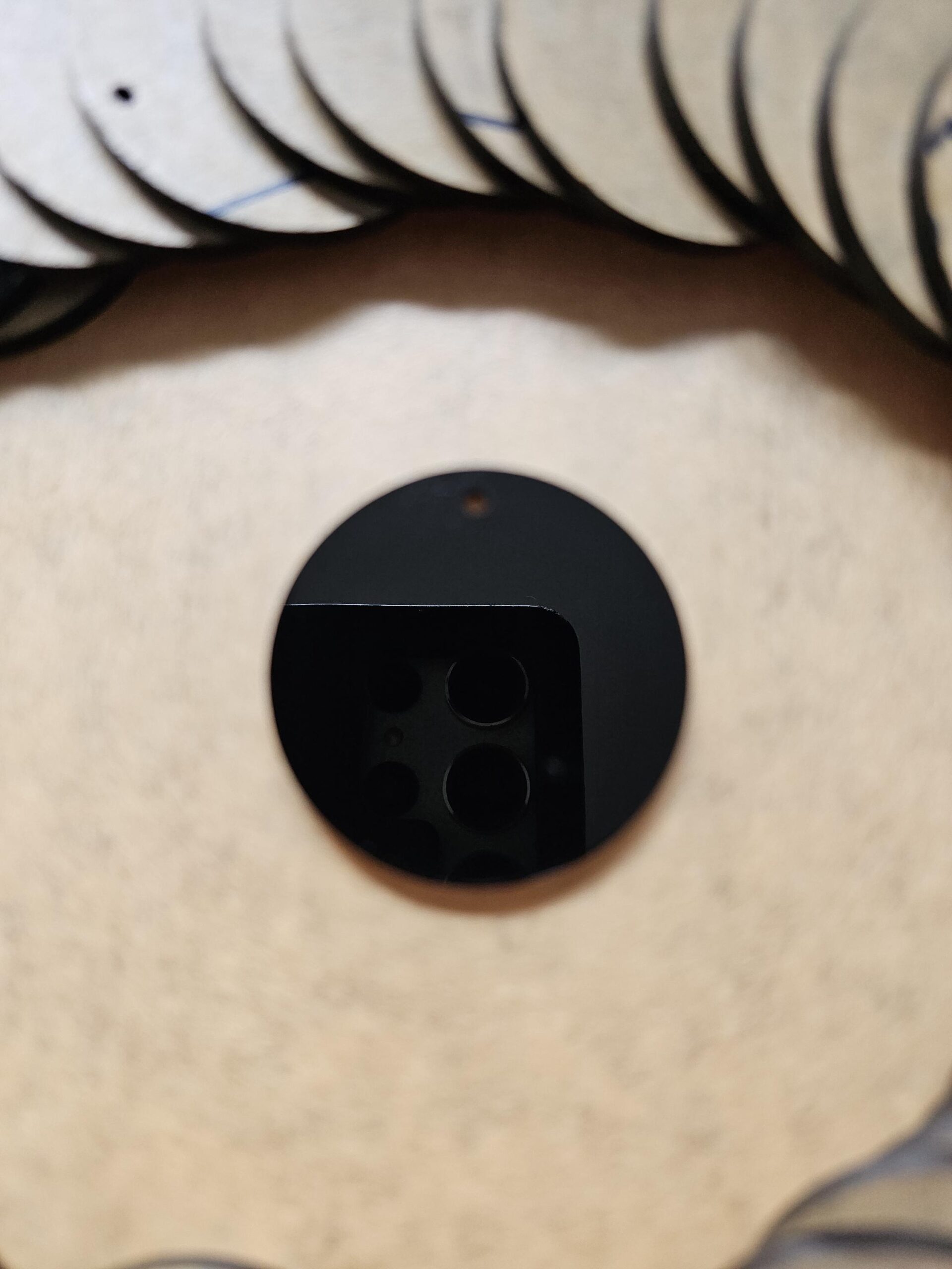 36x Black Acrylic Circle Blanks w/ hole, Custom Keychain Blank, Cast Acrylic Badge Reel, Personalize DIY, Sublimation Plastic, Craft Supply - Image 3